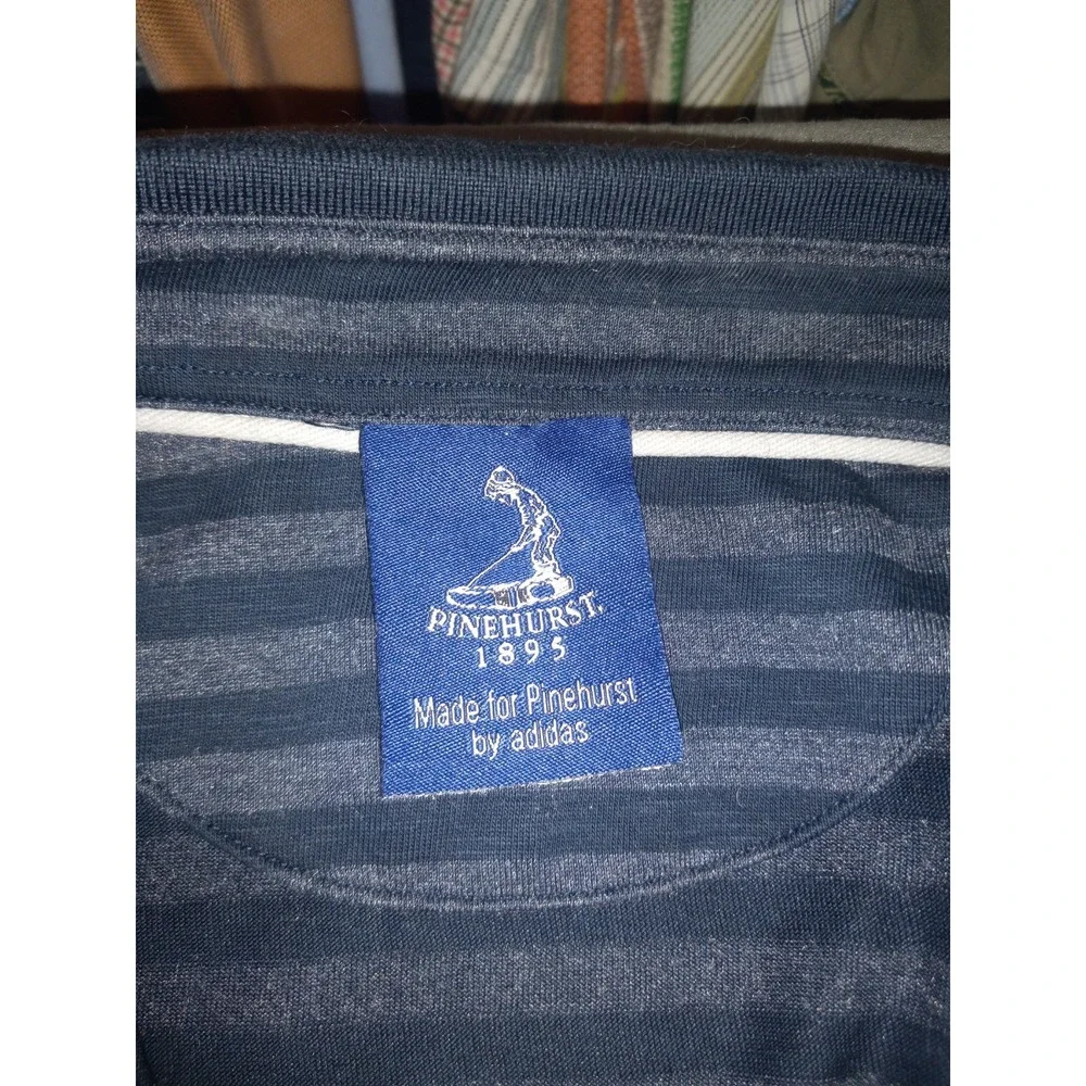 Pinehurst By Adidas Pinehurst 1895 Polo Shirt Mens Large Black Golf Performance